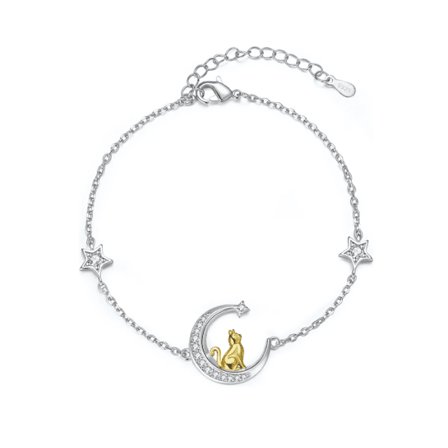 Pulseras De Gato Luna Xtellar Plata 925 Para Mujeres