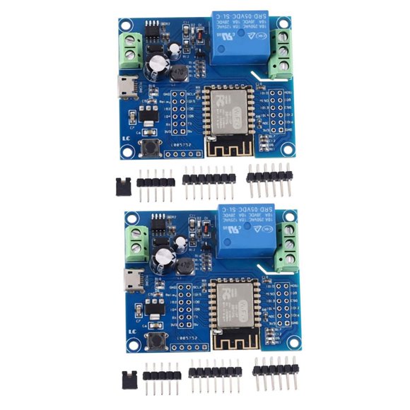 2X Módulo Controlador de Relé WIFI, DC 5V 8V-80V ESP8266 Módulo Controlador Inalámbrico ESP-12F para IOT Smart