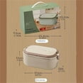 thumbnail image 3 of Cordless Electric Lunch Box, Heated Lunch Box Battery Powered with Automatic Scheduled Heating with Removable Tray Divider, Dishwasher Safe, for Hot Meals Anywhere, Brown, 3 of 3