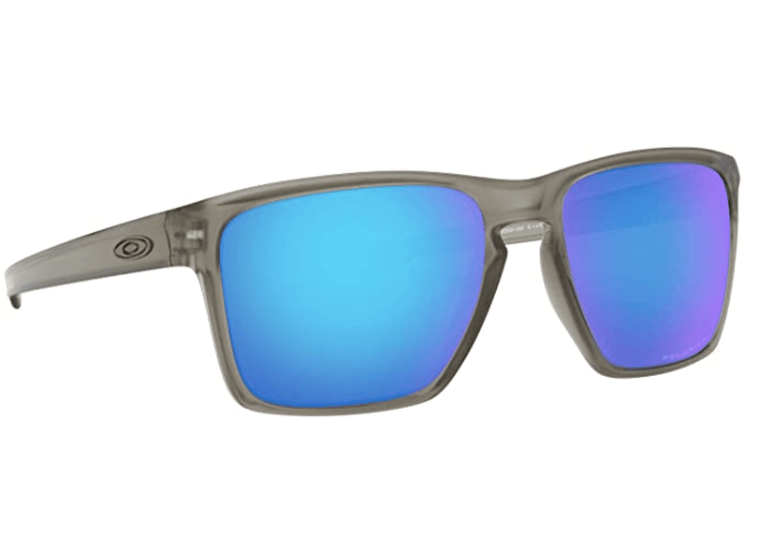 Oakly Men's OO9341 Sliver XL Rectangular Sunglasses, Matte Grey Ink/Sapphire  Iridium Polarized, 57 mm 