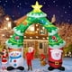 thumbnail image 2 of Nueva decoración inflable navideña de Papá Noel para el hogar, alce navideño al aire libre, trineo tirando de muñeco de nieve, decoración para jardín, arco para fiesta, 2 of 5
