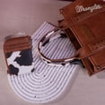 thumbnail image 7 of Wrangler Purse Medium Tote Bags for Women with Card Holder Wallet Designer Satchel Top-handle Handbags, Cow Print-Brown, 7 of 7