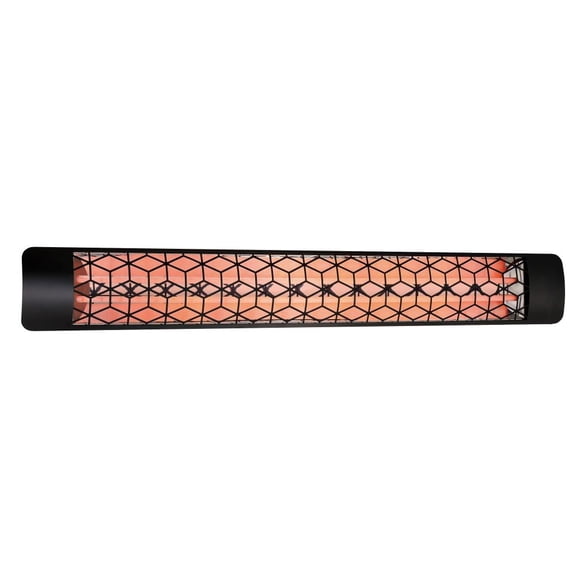 Eurofase Heating - 6000 Watt Electric Infrared Dual Element Heater-240 Voltage-Black Finish-Stella Decorative Fascia