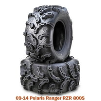 (2) 26x12-12 Super Lug Mud ATV Rear Tire Set for 09-14 Polaris Ranger RZR 800S