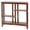Brown/Bronze, variant on Brushed Metallic Console Table with Display Shelves 31.4"W x 29.8"H