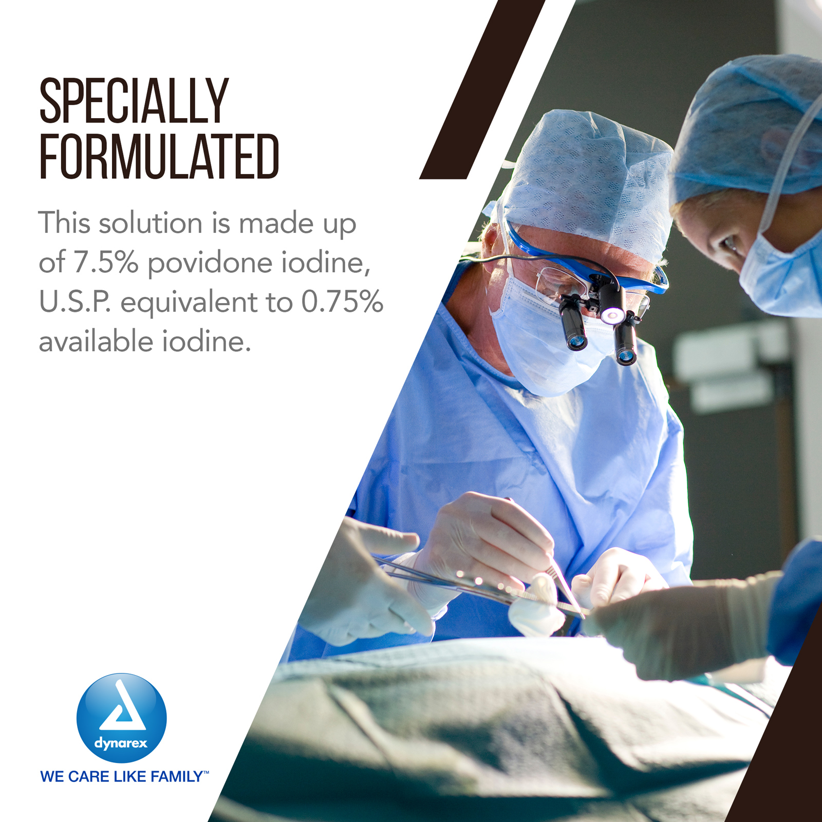 Dynarex Povidone-Iodine Scrub Solution, Antiseptic Solution for Skin and Mucosa, Ideal for Surgical Site Preparation, Contains Povidone Iodine 7.5% - 1 Case of 4 1-Gallon Bottles