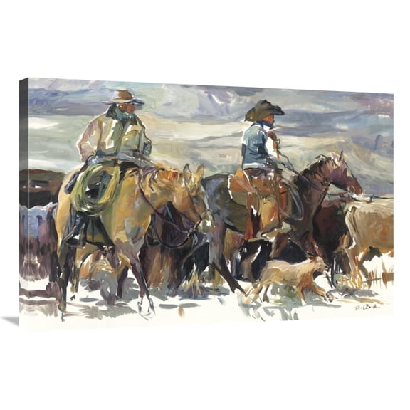 Global Gallery's 'The Roundup' By Marilyn Hageman Stretched Canvas Wall Art