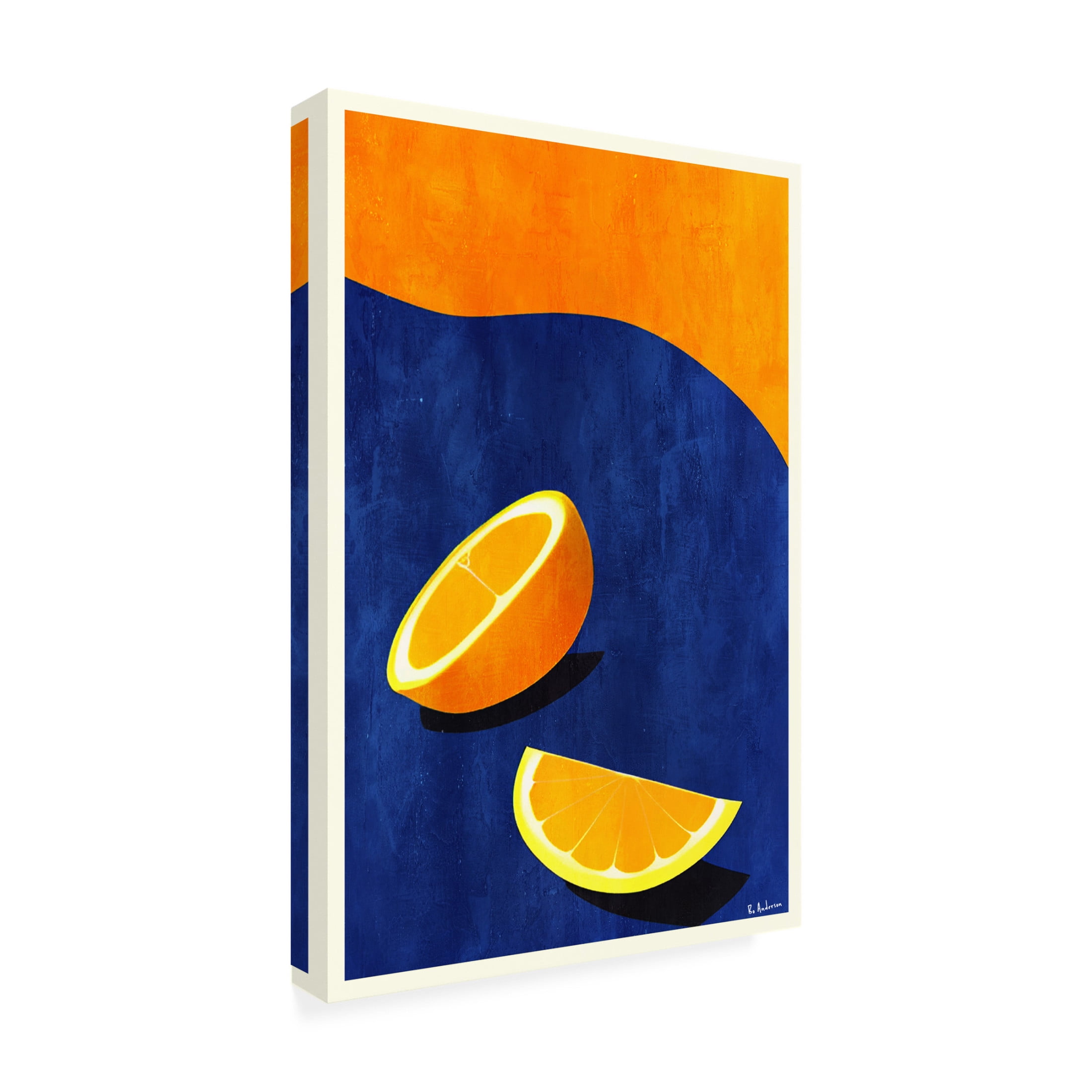 Canvas Wall Art - Bo Anderson 'Petit DeiJeuner, Deux Oranges' Wall Art for Living Room, Bedroom, or Office D?cor by Trademark Fine Art - 30 x 47 Inches