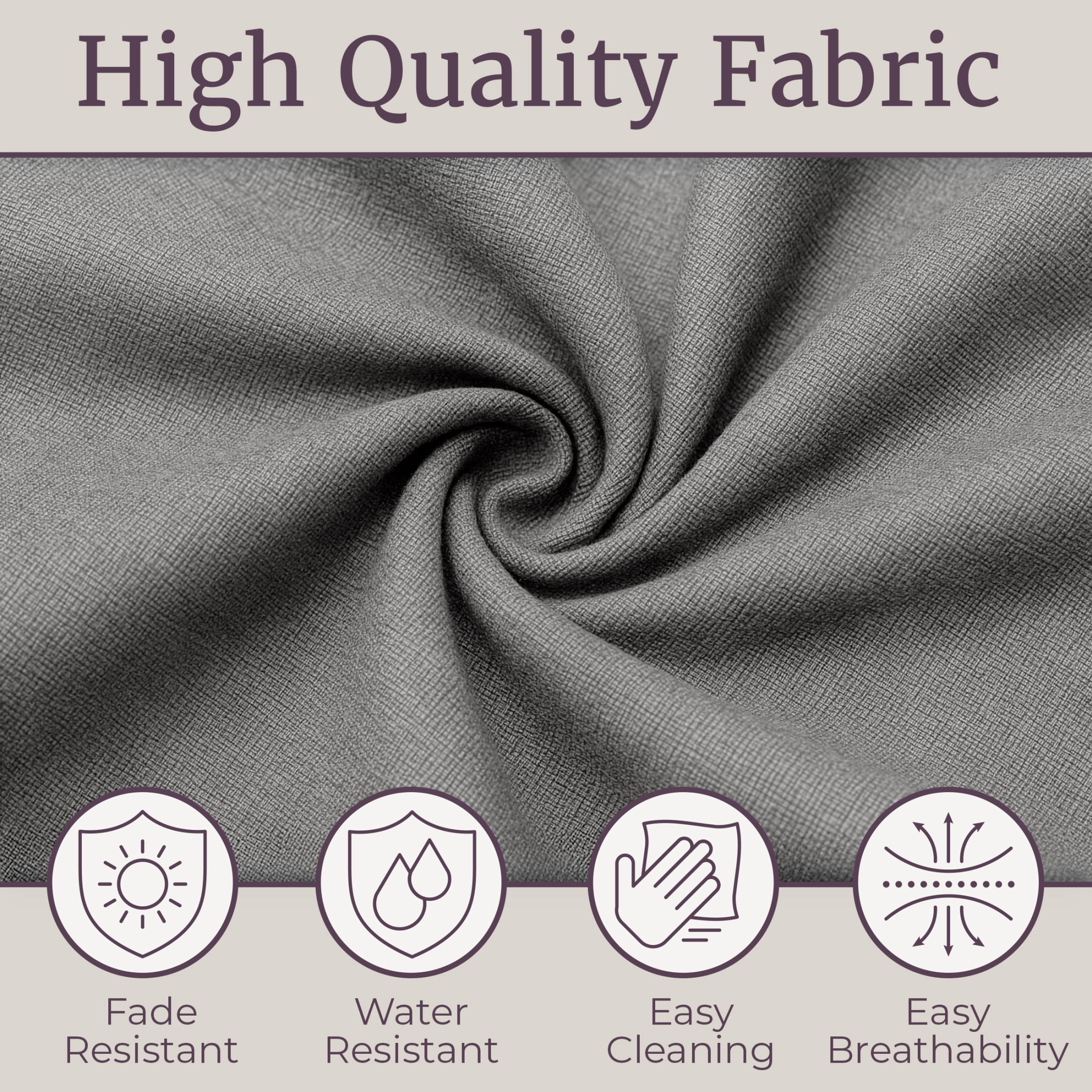 Lavish Home 45x21.5x3in High Back Outdoor Chair Cushion with Ties (Gray)