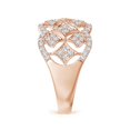thumbnail image 3 of ANGARA Lab Grown Diamond Garl& Anniversary Ring for Women in 14K Rose Gold (Size-1.3mm| Color-F-G| Clarity-VS) | April Birthstone, Anniversary Jewelry Gift for Women | Lab-Grown Diamond Ring, 3 of 4