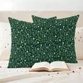 thumbnail image 3 of Dark Green Leaves Outdoor Waterproof Pillow Covers, Pastoral Watercolor Botanical Plant Decorative Square Throw Pillowcase Sofa Cushion Sham for Patio/Couch/Chair, 26"x26" 2 Pack, 3 of 8