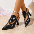 thumbnail image 5 of SACFOF Heels Women Pumps Closed Toe Ankle Strap Pointed Toe Heeled Sandals for Women Stiletto Wedding Dress Shoes, 5 of 5