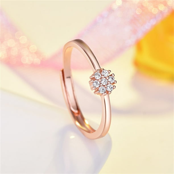 Anillos para mujer, regalos para mujer, circonitas cúbicas para compromiso, boda, accesorios de joyería, anillo para mujer y niña.