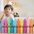 thumbnail image 2 of Juego de emparejamiento de 20 botellas con reconocimiento de colores, juguetes para niños, potenciador cerebral con base giratoria, caja de regalo educativa en inglés., 2 of 8