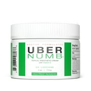 Uber Numb 5% Lidocaine Topical Numbing Cream 4oz Advanced Formula Rapid Absorption Non-Oily