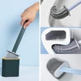 thumbnail image 3 of Escobillero plano de silicona con soporte Azul, escobillero de silicona y soporte para baño, 3 of 5