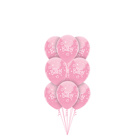 Way to Celebrate Welcome Girl 12" Balloons, 8pk