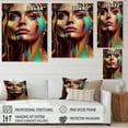 thumbnail image 4 of Designart Vibrant Creative Woman Portrait V Canvas Wall Art, 4 of 5