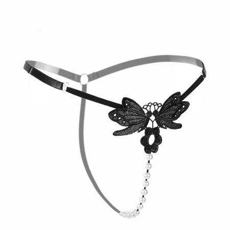 

HHei_K tempting Lady Embroidery G-string V-string Panties Adjustable Size Underwear
