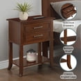 thumbnail image 4 of Sydney Two-Drawer End Table with Shelf in Espresso Wood Finish, 4 of 5