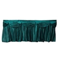 thumbnail image 2 of BalsaCircle 14 feet x 29" Peacock Teal Satin Drape Banquet Table Skirt Wedding Party Trade Show Booth Linens, 2 of 8
