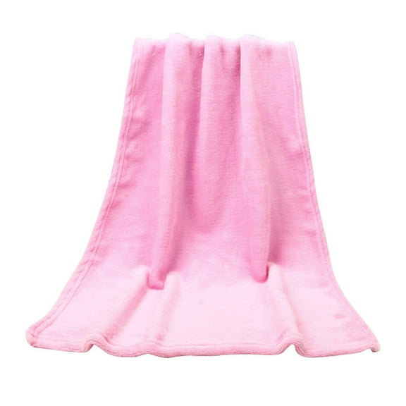 19.50*27.30 Inch Fashion Solid Soft Throw Kids Blanket Warm Coral Plaid Blankets Flannel