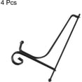 thumbnail image 3 of uxcell Plate Stand for Display, 6 Inch 4Pcs Iron Decorative Plate Holder Metal Easel Folding Display Stand for Photo Picture Frame, Black, 3 of 5