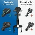 thumbnail image 3 of Zacro Bike Seat Cover, Comfortable Exercise Bicycle Saddle Cushion Extra Soft Wide for Indoor Outdoor, Black (X-Large), 3 of 7