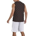 thumbnail image 5 of Easygdp Red and white polka dots Men's Mesh Basketball Jersey Quick Drying Sleeveless Shirts Fitted Muscle Tank Tops Sport Round Neck T-Shirt - Medium, 5 of 9