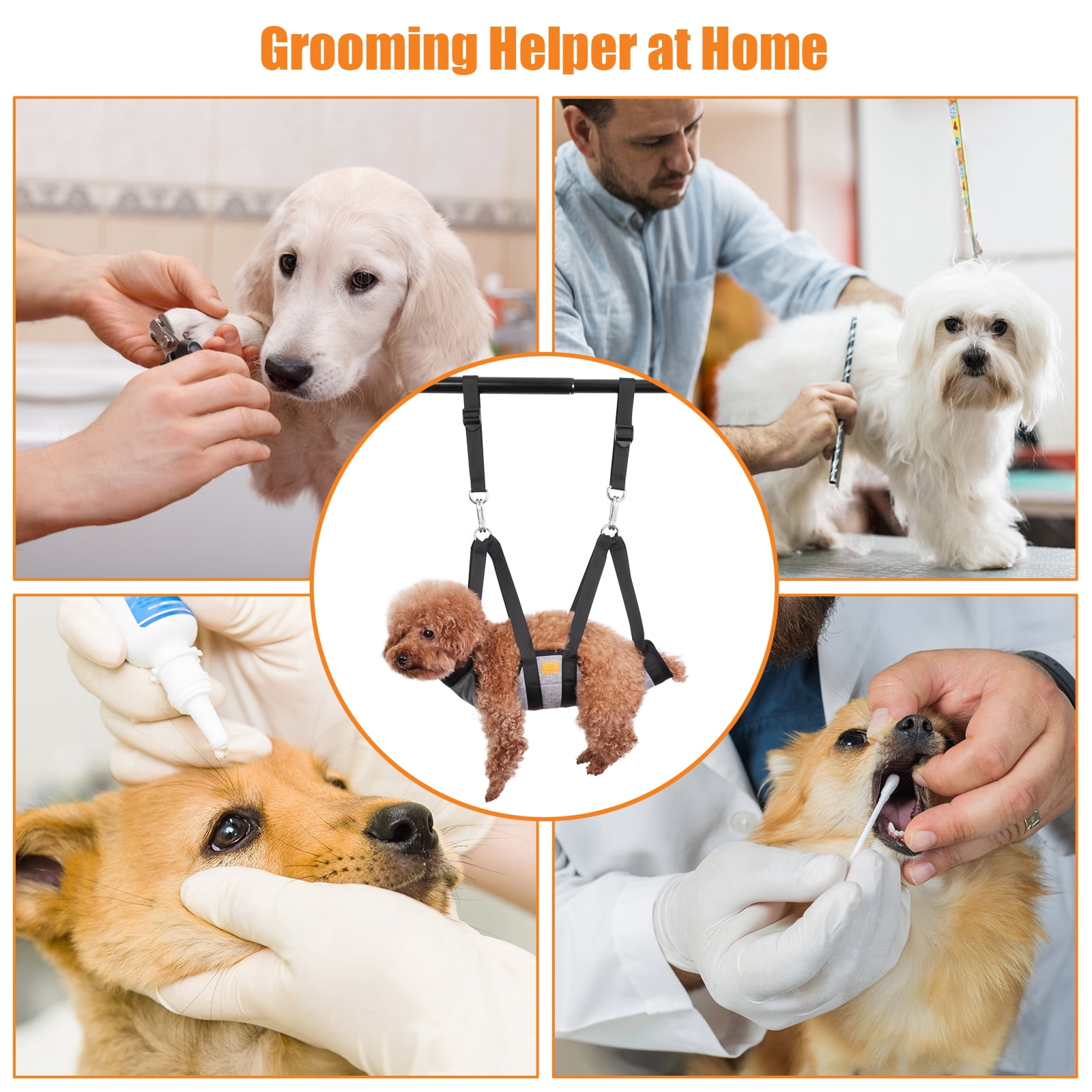 Small Pet Dog Grooming Hammock Restraint Harness Sling Bags Hair Nail Trimming