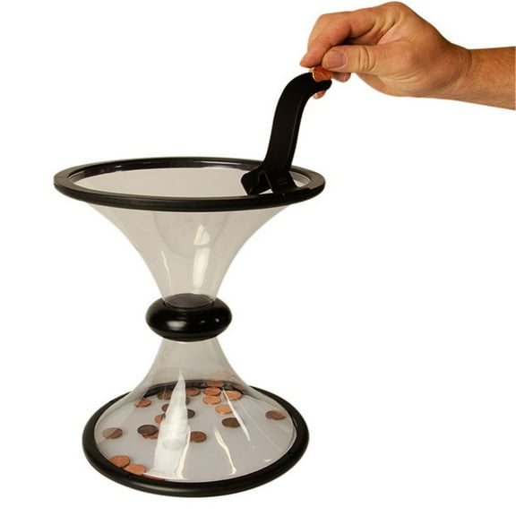 ZZkhGO Vortex Coin Saving Tank, Creative Money Bank for Loose Change, Spinning Coin Jar with Clear Lid Kids Adult Gift