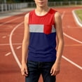 thumbnail image 6 of FSYBOA Boys Tank Tops, Sleeveless Casual Color Block Crew Neck Kids Summer Tops Red Size 11-12 T, 6 of 6