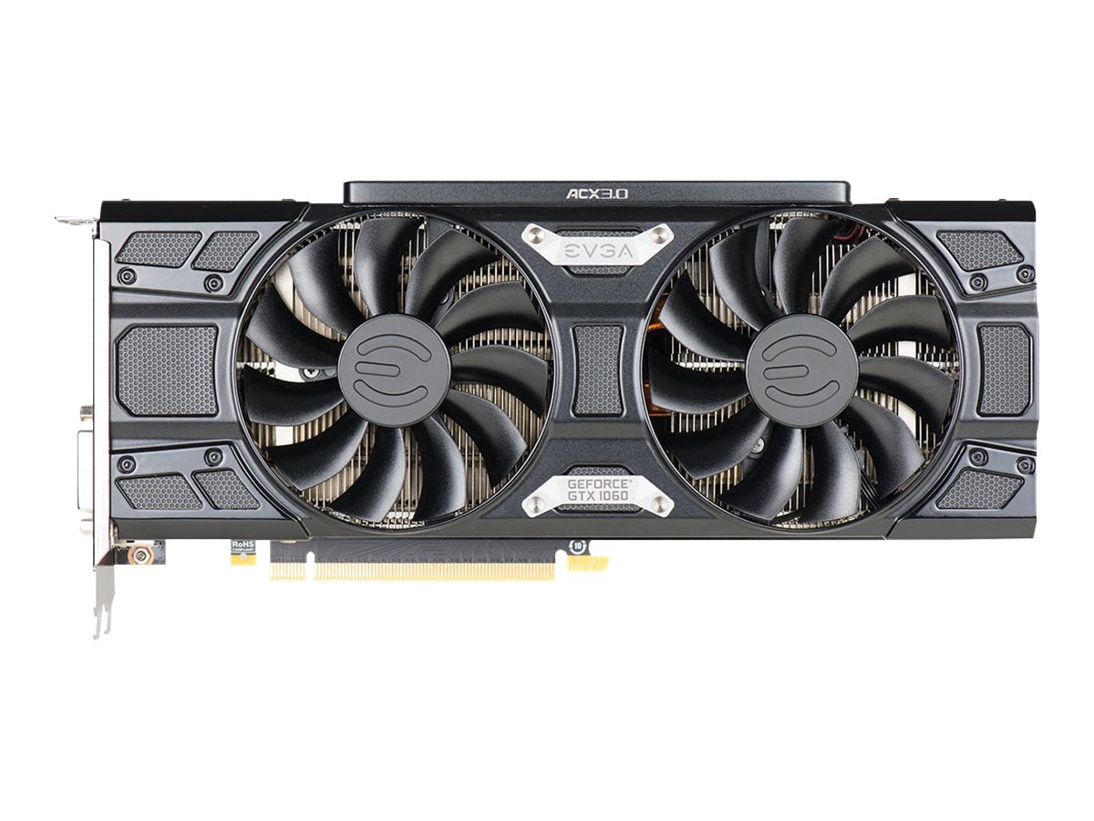 EVGA GeForce GTX 1060 FTW+ DT GAMING ACX 3.0 & LED - Graphics card - GF GTX 1060 - 3 GB GDDR5 - PCIe 3.0 x16 - DVI, HDMI, 3 x DisplayPort