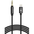 thumbnail image 1 of Cable auxiliar Thore Lightning de 3,5 mm para iPhone 13/12/14, color negro, 1 of 6