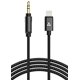 thumbnail image 1 of Cable auxiliar Thore Lightning de 3,5 mm para iPhone 13/12/14, color negro, 1 of 6