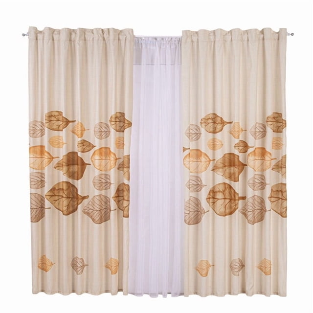 Cortina Decorativa Larga Olmo Beige Poliester Concord