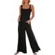 thumbnail image 1 of Sunloudy - Mono informal con cuello cuadrado para mujer, a la moda, color sólido/estampado, sin mangas, con pernera ancha Sunloudy  S, M, L, XL, 1 of 9