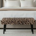 thumbnail image 5 of XYZCANDO Leopard Breathable Bench Covers, Stretch Polyester Spandex Fabric Dining Bench Covers for Living Room Bedroom, 5 of 9
