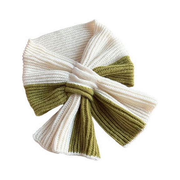 Aoochasliy Winter Scarfs Christmas Clothes Women's Warm Small Scarf In Autumn and Short Cross Knit Scarf