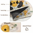 thumbnail image 6 of Yellow Gnomes Round Area Rug 6Ft Washable Circle Rugs for Bathroom Office, Spring Floral Bees Daisy Branches Watercolor Non-Slip Carpet Floor Mats Indoor Outdoor Carpet Runner Aesthetic Home Decor, 6 of 8