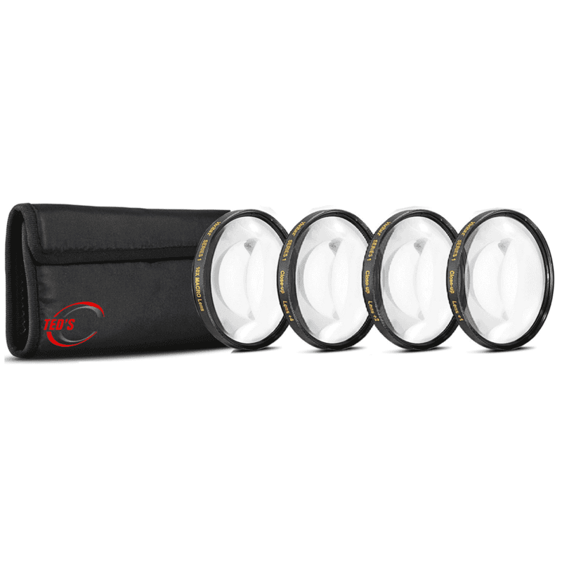 Tulip Lens Hood Macro Kit 55mm Filter Kit Lens Pen Flash Soft-Light Cover 3pc Cleaning Kit Dust Blower