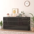 thumbnail image 4 of JassmiPkwy Black Dresser with 9 Drawers, Modern Long Dresser for Bedroom, Wood Chest of Drawers with Ample Storage for Living Room-Black, 4 of 8
