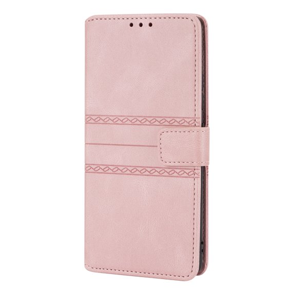 Embossed Pattern Wallet Case for Motorola Moto G71 5G 6.4 Inch, PU Leather Magnetic Clasp Flip Folio Case with Crossbody Kickstand Card Slots Long Shoulder Strap Cover for Motorola Moto G71,Pink