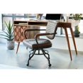 thumbnail image 2 of Foster Swivel Desk Chair Con Pana Brown Leather, 2 of 9