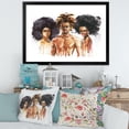 thumbnail image 3 of Designart 'Afro American Fashion Portraits' Glam Framed Art Print, 3 of 4