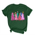 thumbnail image 2 of Fiudx Ofertas Relámpago Blusa de Manga Corta con Estampado de Moda para Mujer, Divertida Camiseta con Cuello Redondo, 2 of 3
