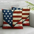 thumbnail image 3 of Chilfamy 4th of July Patriotic American Flag Stars and Stripes Decorative Throw Pillow Cover, America Land of The Free Porch Outdoor Home Decor Freedom USA Polka Dots Cushion Case White, 3 of 5