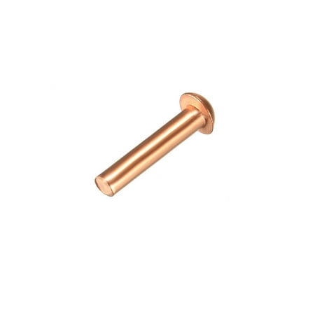 

Uxcell 5/64 x 25/64 Round Head Solid Rivets Fasteners Copper 100 Pcs
