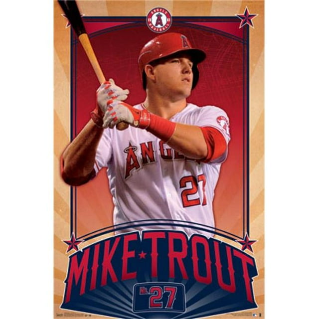 Posterazzi TIARP13999 Los Angeles Angels - M Trout 15 Affiche Imprimée - 22 x 34 Po