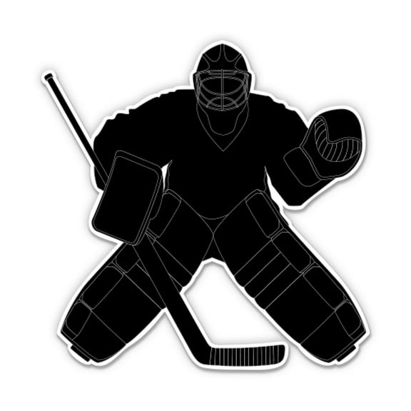 Hockey Goalie - 3" Vinyl Sticker - For Car Laptop Water Bottle Phone - Waterproof Decal